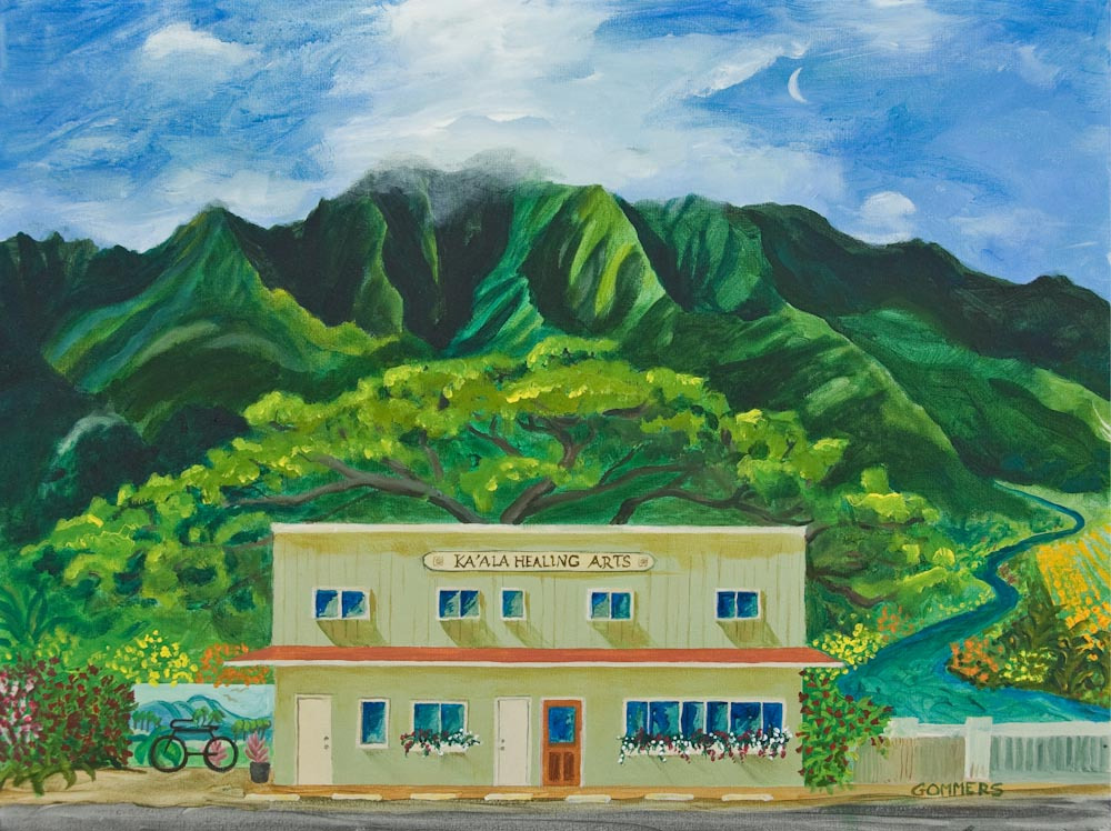 02 Ka'ala Healing Arts, Acrylic on canvas, 18 x 24" (commission)